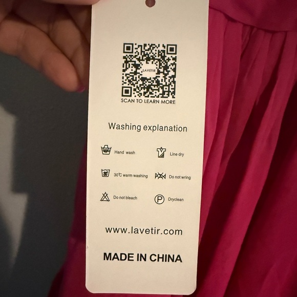 Lavetir Elegant Pink Chiffon Evening Gown - Picture 4 of 10